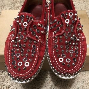 Christian Louboutin Louis Spike Flats Sz 37